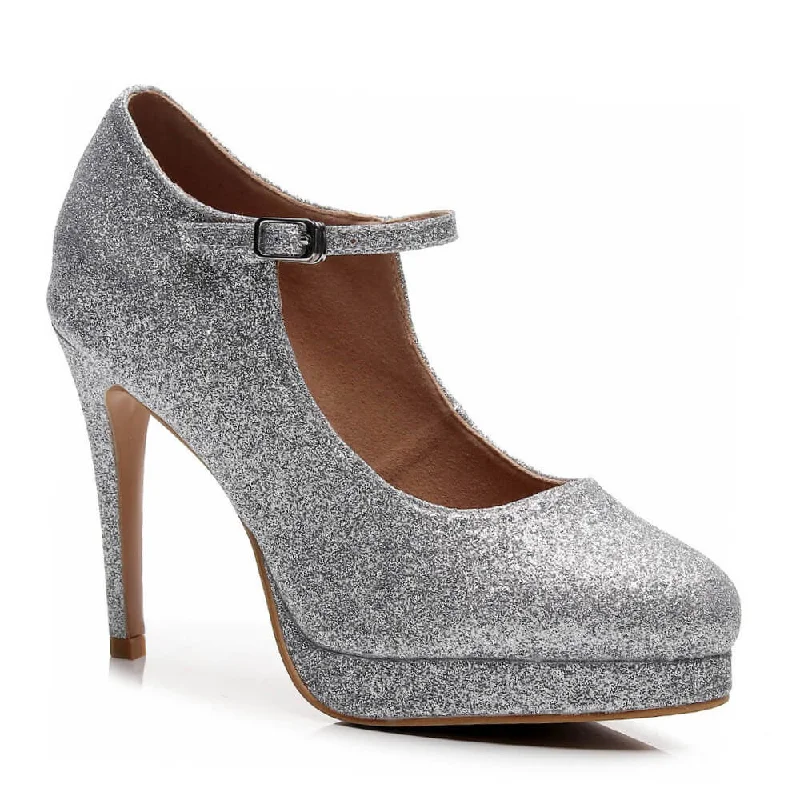 Claudia - Silver Glitter - Street Sole