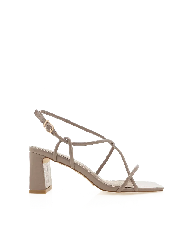 IRIANA - TAUPE CRINKLE PATENT