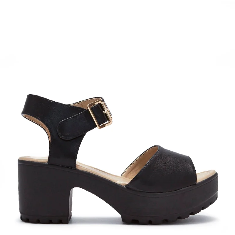 LOR Black Chunky Sandals