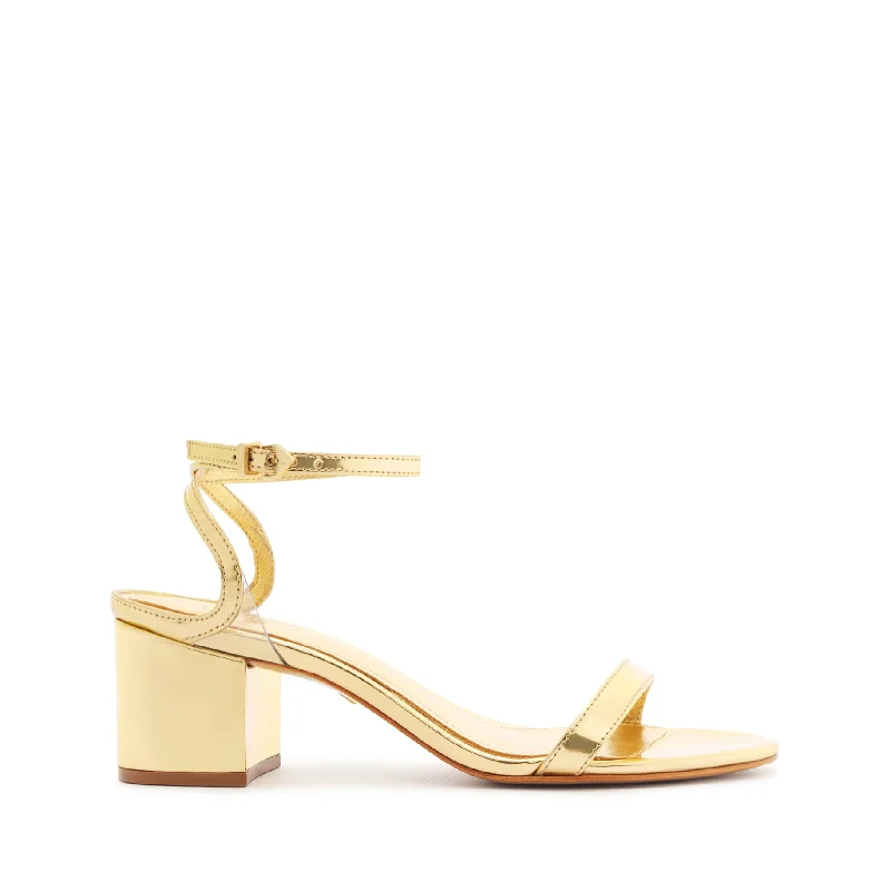 Skye Mid Block Specchio Leather Sandal