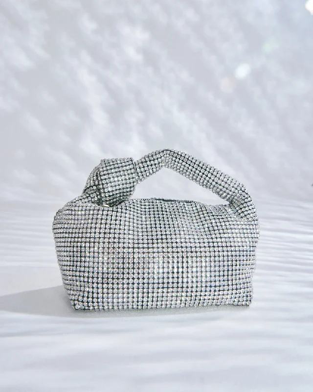 TABI HANDLE BAG - SILVER DIAMANTE