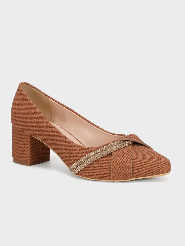 Women's "ALBALI" Formal Block Heel Courts